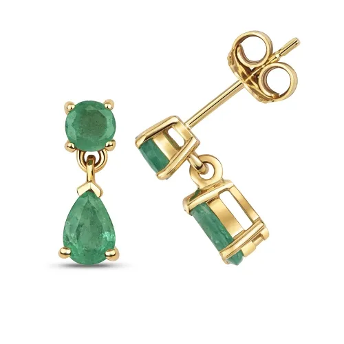 Emerald Green Dangle Earrings